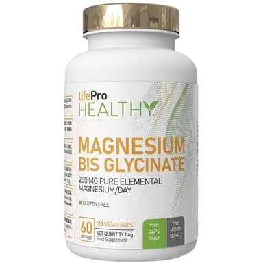 Magnesio Bisglicinato Alta Dosis, 120 Cápsulas de Magnesio Glicinato para Reducir Fatiga y Estrés, Apoyo al Sistema Inmunitario y Muscular, Magnesio de Alta Absorción y Eficacia, Vegano