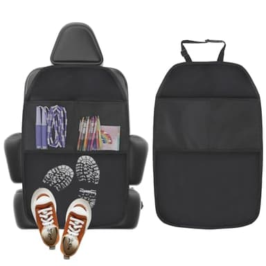 AiQInu Protector Silla Coche, Protectores de Asiento Coche niños Organizador Asiento Coche Impermeable Antisuciedad para Bebés cachorro(Negro)