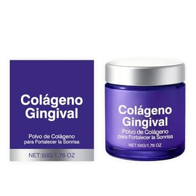 Polvo de colágeno para dientes, 50 g, polvo para el cuidado bucal con colágeno e hidroxiapatita, polvo dental protector de encías y esmalte dental para uso diario (1)