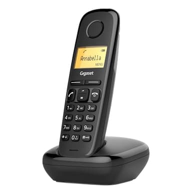 Gigaset A170 - Teléfono DECT inalámbrico - Pantalla Gráfica Iluminada - Fácil de Usar - Instalación Sencilla, Color Negro [Versión Española]