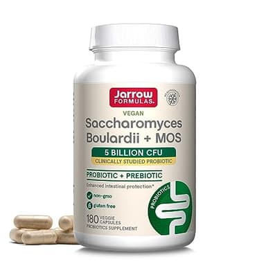 Jarrow Saccharomyces Boulardii + Moss 180 (180 Vegetarian Capsules)