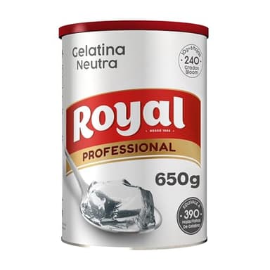 Royal Professional Gelatina Neutra, Preparado en Polvo, Bote 650 g