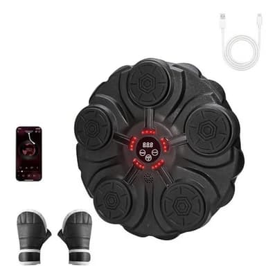 Máquina de Boxeo Musical,Inteligente Boxeo Pared Musical Maquina con Bluetooth,con Guantes,9 Velocidades Ajustables,para Niños,Adulto