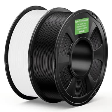Filamento PLA+ 2.0 DEEPLEE Negro/Blanco 2KG, Filamento 3D PLA+ Avanzado 1.75mm Compatible con la Mayoría de Impresoras FDM