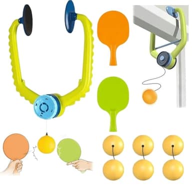 Juego de Ping-Pong Ajustable para Puerta - Kit de Iniciación de Tenis de Mesa Portátil para Marco de Puerta - Incluye Raqueta para Niños