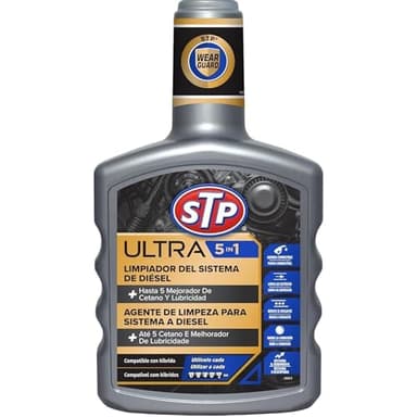STP® ULTRA 5en1 - Limpiador completo de motor diésel - Limpia inyectores, Reduce fricción, impide corrosión, mejora potencia y arranque, reduce emisiones y ahorra combustible - 400ml