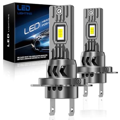 SHINYY Bombilla H7 LED Faro Delantero de Coche 26000LM, 2026 Nueva Alta Potencia 6500K luz Blanca Fría Lámparas LED H7 para Luces de Cruce/Luces de Carretera, Plug and Play, Paquete de 2