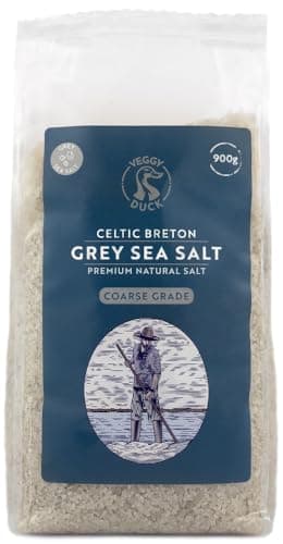 Veggy Duck - Sal Gris Celta Bretona 900g (Sal Gruesa) - Sin Refinar | Natural | Sin OMG | Vegana | Genial para Cocinar