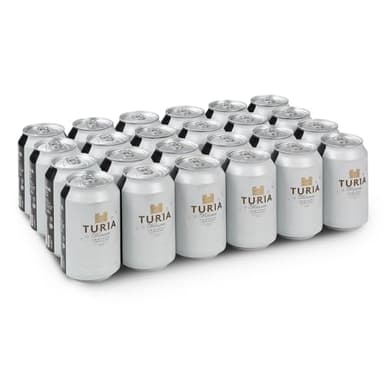 Turia Märzen | Cerveza Tostada | Reflejos Rojizos | Sabor Único | Pan Tostado | Pack 24 Latas x 33 cl