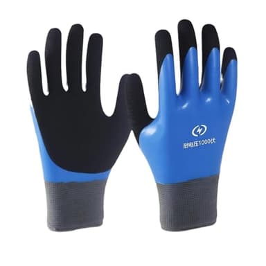 Cuifati Guantes de Electricista Aislados Guantes Resistentes a Alto Voltaje de 1000 V, Guantes de Trabajo Ignífugos, Guantes de Textura Antideslizante de Goma Eléctrica para