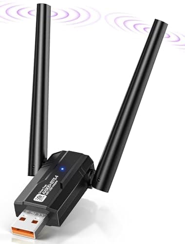 NEUTYPECHIC 2 in 1 WiFi USB para PC, Adaptador Bluetooth 5.4 900 Mbps 2.4GHz, 5.0GHz con 2 Antenas de 5dBi Antena WiFi, USB WiFi Plug und Play, Adaptador para PC Compatible con Windows 11, 10