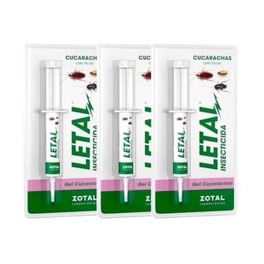 Zotal Letal Gel Insecticida para Cucarachas (Pack 3 Unidades)