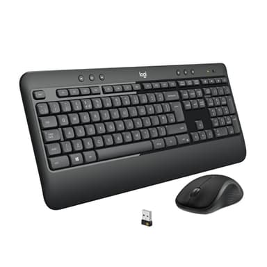 Logitech MK540 Advanced Combo Teclado y Ratón Inalámbrico para Windows, Receptor USB unificador de 2,4 GHz, Botones Multimedia, Batería de 3 años de duración, PC, Portátil, QWERTY Español - Negro