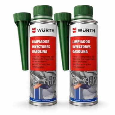 WÜRTH Limpiador de Inyectores Gasolina 300 ml | Aditivo Limpia Inyección y Sistema de Combustible | Elimina Depósitos, Mejora Rendimiento y Reduce Consumo | Compatible con Catalizador - Pack 1 Unidad