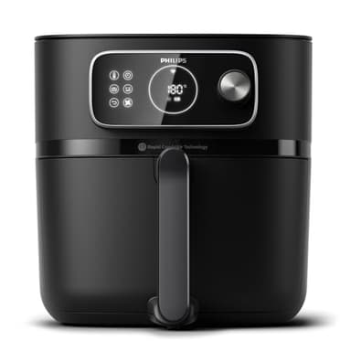 Philips Airfryer Combi Serie 7000 XXL - 8,3 L (2 kg), 22 en 1 Airfryer, Conexión WiFi, 99% menos grasa Añadida** con Rapid CombiAir, Aplicación HomeID, Negro (HD9876/90)