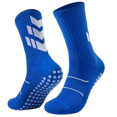 Niolaosen Calcetines Antideslizantes Hombre Mujer Niño, Medias Antideslizantes Futbol，Calcetines Deporte Cotton Breathable and Non Slip, Suitable para Baloncesto, Yoga y Running, 43-46, Azul