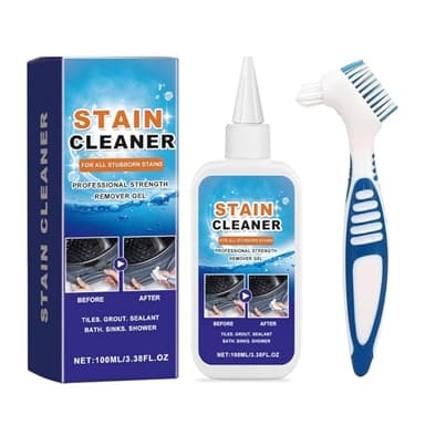 Gel removedor de manchas para el hogar, nuevo gel removedor de moho con cepillo limpiador, 100 ml, gel limpiador de manchas para lavadora, cocina, fregadero de baño, azulejos, lechada