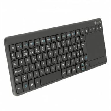 NGS TV Warrior Teclado Inalámbrico 2.4GHz con Touchpad y Teclas Multimedia para SmartTV, Ordenador Portáil o Videoconsola (QWERTY Español)