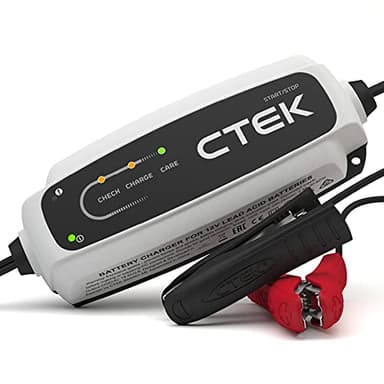 CTEK CT5 Start/Stop, Cargador Batería 12V 5A, Cargador De Batería De Coche, Mantenedor De Batería, Cargador Inteligente Baterias, Desulfatador De Batería con Mantenimiento De Flotación/Pulso