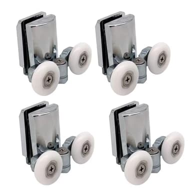 Rodamientos inferiores para mamparas de ducha, 23 mm, 4 unidades