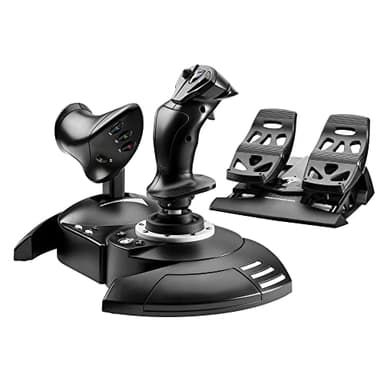 Thrustmaster T.Flight Full Kit X - Pack de Simulación de Vuelo para Xbox Series X|S, Xbox One y PC (Incluye Joystick, Mando de Potencia Desmontable y Pedales de Timón TFRP) Negro