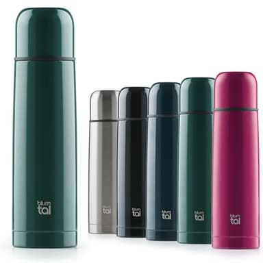Blumtal Termo Café - Termo de Viaje sin BPA, Vaso Térmico, Taza de acero inoxidable con aislamiento de doble pared, Verde Oscuro, 350ml