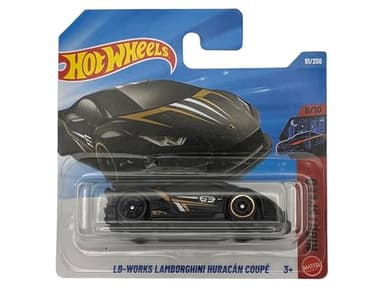 Hot Wheels LB-Works Lamborghini Huracán Coupé - JJJ53 - Nightspeed 8/10 - Short Card - Negro - Modelo oficial - Superdeportivo - Mattel 2026 (91/250) - 1:64
