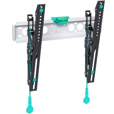 ONKRON Soporte TV Pared de 32 a 70 Pulgadas - Soporte TV Inclinable con Peso de hasta 60 kg - Brazo Television en Dos Colores Negro & Blanco MAX VESA 400x400 mm/Colgador de Televisor de Pared TM5-BW