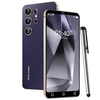 QrZrQ Smartphone Barato, Pantalla de 5,0 Pulgadas, 16GB ROM (128GB Escalable), Android 9.0, Teléfono con Doble SIM y Doble Cámara, WiFi/GPS/Bluetooth/Face Unlock (Q24Ultra-Purple)