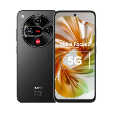 ZTE Nubia Focus 2 5G, Smartphone Libre con IA, 8GB+256GB, Pantalla 6,7" HD+ 120Hz, Cámara 108MP, Batería 5000mAh, Carga Rápida 18W, Android 15, Incluye Funda y Protector, Negro