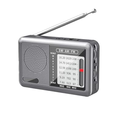 Radio portátil Recargable, Radio portátil de Onda Corta - Radio de Onda Corta Recargable Radio meteorológica Am FM - Equipo de Audio Gran recepción Auriculares Jack Transistor Radio para Viajes