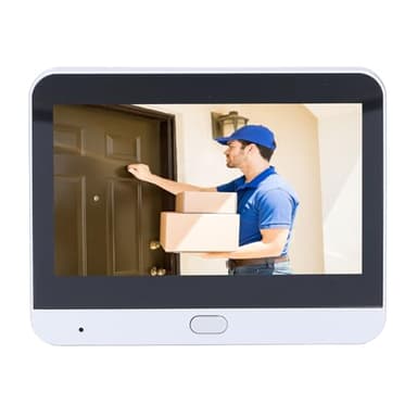 Yunir Visor de Puerta Digital, Cámara de Mirilla de Puerta Inalámbrica WiFi 1080P 2MP con Pantalla de 4,3 Pulgadas, Gran Angular de 160°, Inducción Humana Timbre con Vídeo para Seguridad