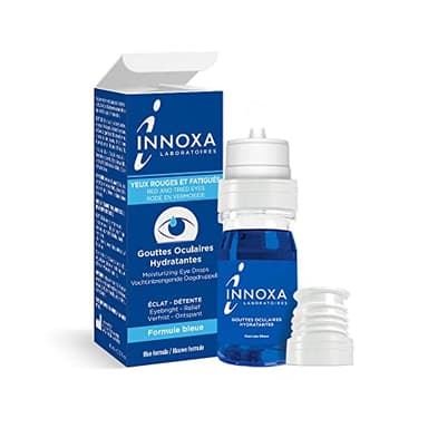 INNOXA - Gotas Azules para Ojos Rojos - Colirio Hidratante - Blanquea e Hidrata los Ojos Secos y Cansados - Fórmula original - Estéril y sin conservantes - 10 ml