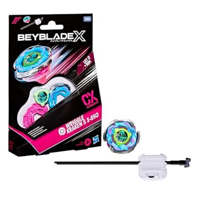 Beyblade X, Wriggle Kraken S 3-85O CX, Kit Inicial con Top y Lanzador