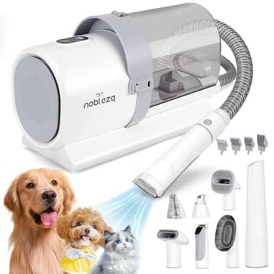 Nobleza Aspirador pelos Mascotas de 2.5L, Cortapelos Perros con Aspiradora de Pelo, Succión Potente 12000Pa, Aspiradora Multifunción 7 en 1 para Cuidado De Mascotas