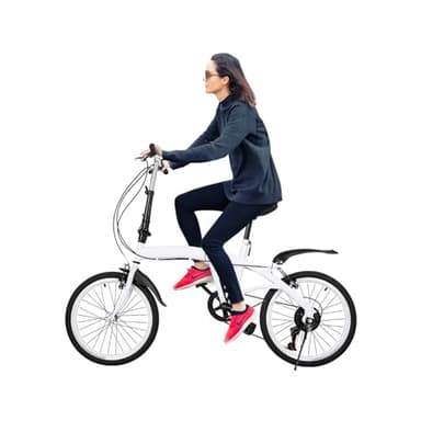 CUMELLIIR Bicicleta plegable de 20 pulgadas, bicicleta plegable para adultos, ligera, 6 velocidades, altura ajustable, bicicleta plegable para adultos, para exteriores, ciclismo, desplazamiento, color