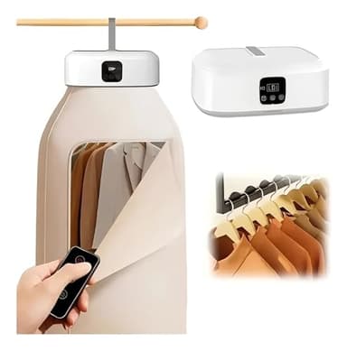 Secador eléctrico portátil, 600 W, mini secador de bomba de calor portátil con temporizador, para apartamentos, hogar, viajes