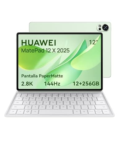 HUAWEI MatePad 12 X 2025 Tablet, 2.8K 144Hz 1000nits 12'' Pantalla PaperMatte Ultraclara, 12+256GB, Batería 10100 mAh con Supercharge 66 W, WiFi 7, Notes, con Teclado Ultraligero, Verde