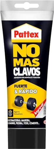 Pattex No Más Clavos Original, adhesivo de montaje resistente, pegamento fuerte para madera, metal y más, adhesivo instantáneo para tareas de bricolaje y DIY, 1 tubo x 250 g