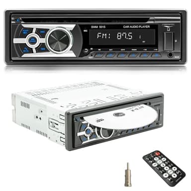 iFreGo Radio de coche con CD Bluetooth manos libres, Bluetooth 1 Din Autoradio USB/TF/MP3 Player/AUX in,FM/AM Auto Radio,RDS,RCA, función de búsqueda automática, 60 W * 4, función de carga rápida