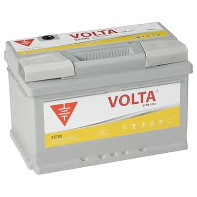 Batería de Coche Start-Stop EFB 70Ah 680 AEN - Volta Gold SS700D - Sistema Start-Stop Básico - Borne +Derecha - Medidas Largo 278 x Ancho 175 x Alto 175 mm con 2 Años Garantía - Fabricación Europea