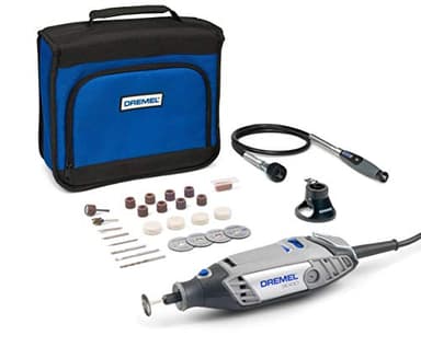 Dremel 3000 Multiherramienta 130 W,kit 2 complementos Eje Flexible,Guía de Corte y 25 Accesorios,velocidad 10.000-33.000 rpm tallar,grabar, fresar,amolar,limpiar,pulir,cortar,lijar