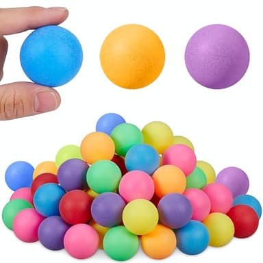 Elegance-go 50 pelotas de tenis de mesa de 40 mm de colores para entrenamiento y fiestas, manualidades y decoración