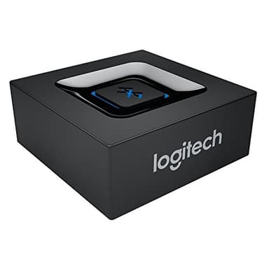 Logitech Receptor de Audio Inalámbrico, Adaptador Bluetooth para PC/Mac/Smartphone/Tablet/Receptores AV, Salidas 3.5 mm y RCA para Altavoces, Sencillo Emparejamiento, Enchufe EU, Color Negro