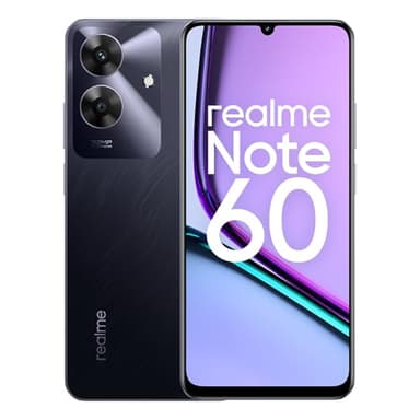 realme Note 60 Smartphone 3+64 GB, garantía de fluidez ArmorShell de 48 Meses, cámara Super Clear de 32 MP, Pantalla Eye Comfort de 90 Hz, Mini Cápsula 2.0, batería masiva de 5000 mAh, Negro