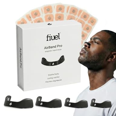 Tiras Nasales Magnéticas – Dilatador Nasal Reutilizable para Dormir, Deporte y Respirar Mejor | AirBand Pro | Adhesivo Médico Henkel | Kit 30 Días