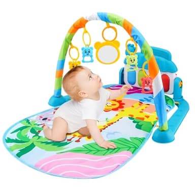 Gimnasio Para Bebés 5 En 1 Con Música,Tapete De Juego Piano Interactivo,Juguetes Colgantes Para Desarrollo Motriz,tapete De Actividades Con Piano Musical,colchoneta De Juego Para Estimulación Temprana