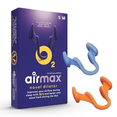 Airmax® - Dilatador nasal contra la congestión y los ronquidos. - Incluye tamaño pequeño y medio - Dispositivo médico recomendado por los médicos …