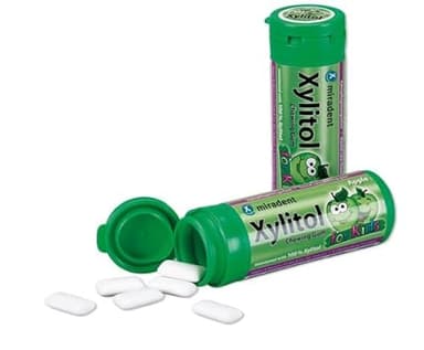 Chicles con Xylitol Sabor Manzana Para Niños – Sin Azúcar, Sin Gluten ni Lactosa | 30 Chicles | Sin Aspartamo ni Sorbitol, Apto para Diabéticos