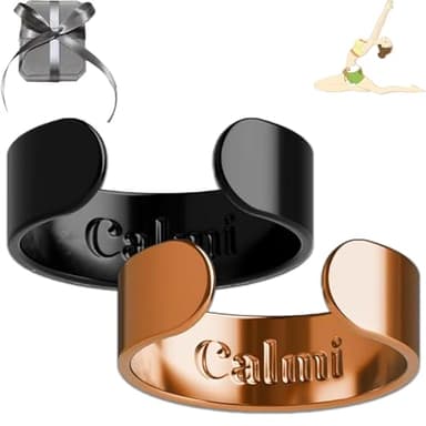 Calmi - Anillo Calmi para mujer, escultura magnética del cuerpo, anillo inteligente magnético refinado, anillos ajustables de acero inoxidable, joyería de salud para un mejor sueño, alivio del estrés